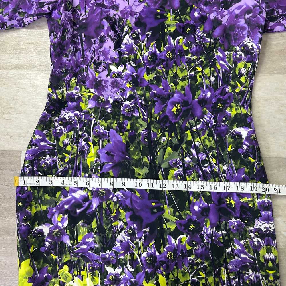 Escada purple poppy Floral Print Sheath Dress - image 10