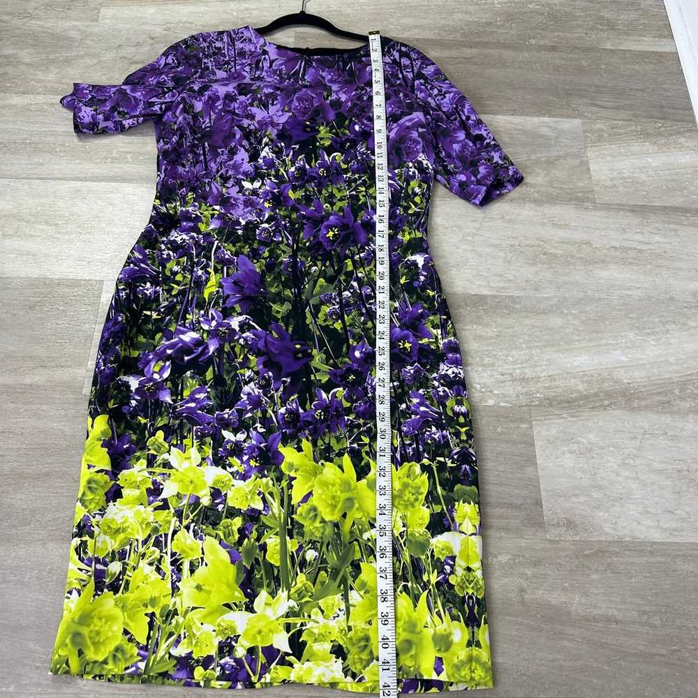 Escada purple poppy Floral Print Sheath Dress - image 12