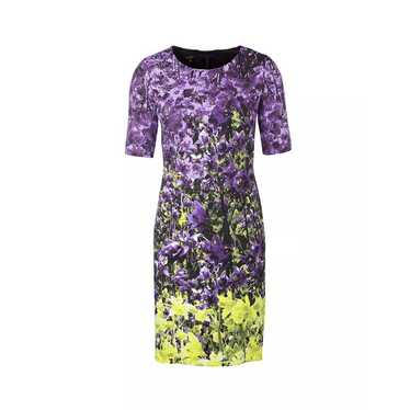 Escada purple poppy Floral Print Sheath Dress - image 1