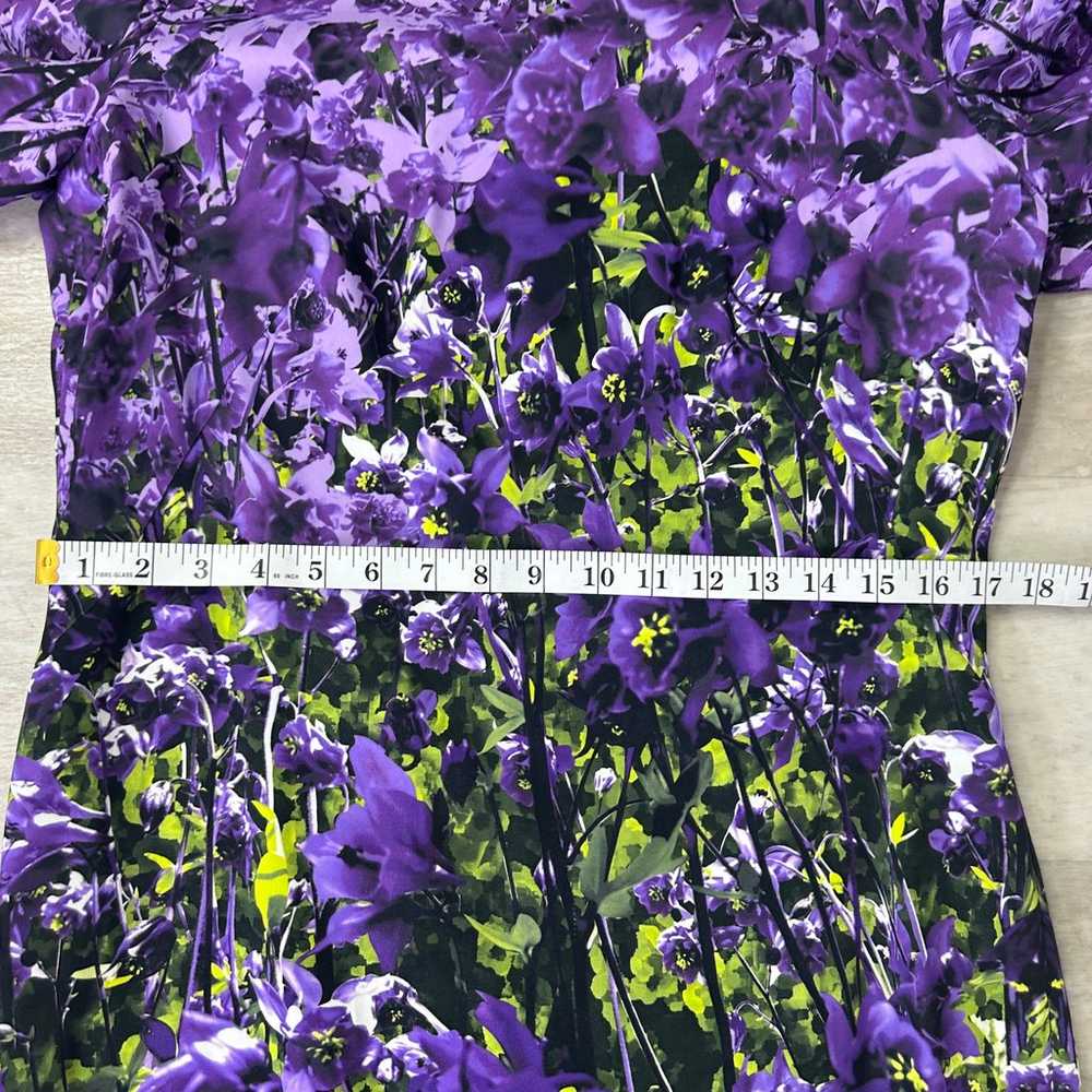 Escada purple poppy Floral Print Sheath Dress - image 9