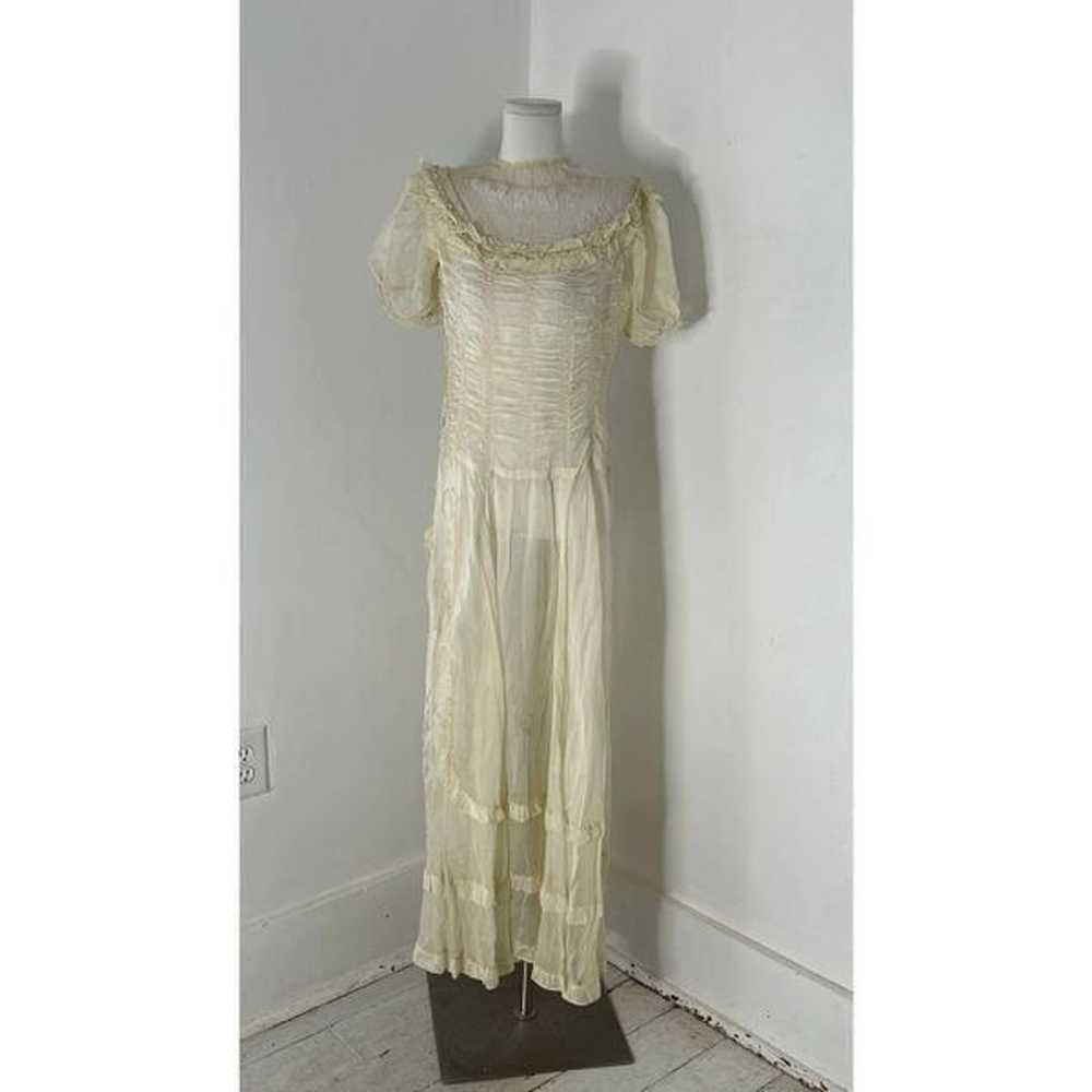 Vintage 1930s Ethereal Angelic Sheer Dress - image 1