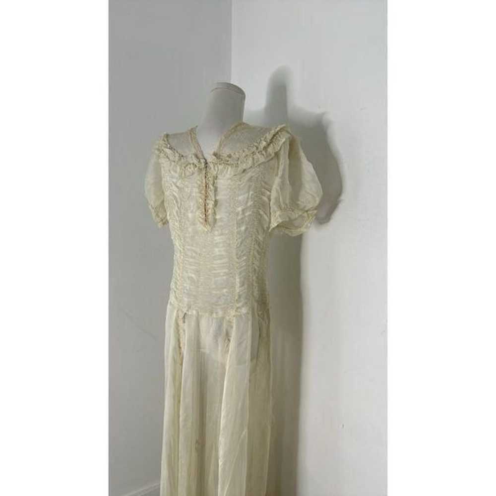 Vintage 1930s Ethereal Angelic Sheer Dress - image 4