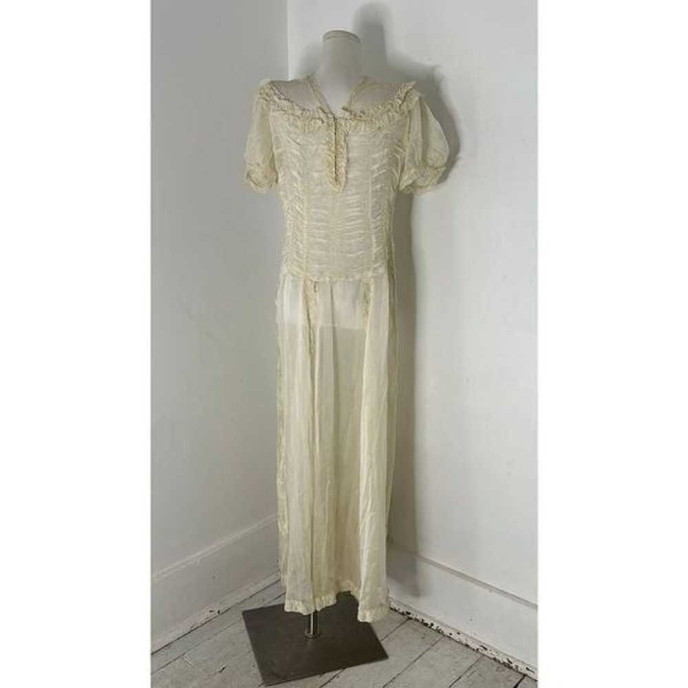 Vintage 1930s Ethereal Angelic Sheer Dress - image 7