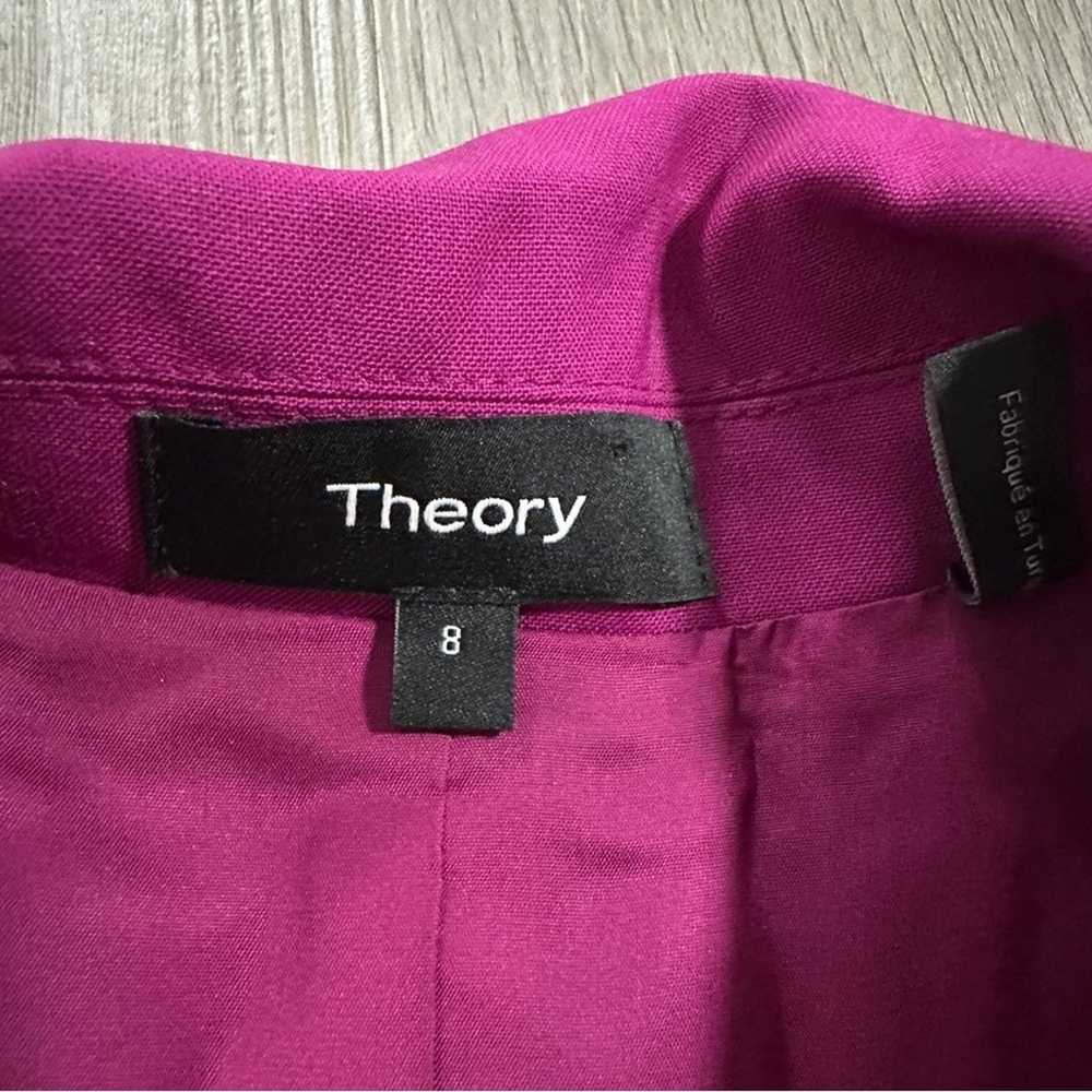 Theory Electric Pink Traceable Wool Blend Long Sl… - image 6