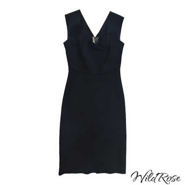 ROLAND MOURET Black Bodycon Fitted Sheath Dress S… - image 1