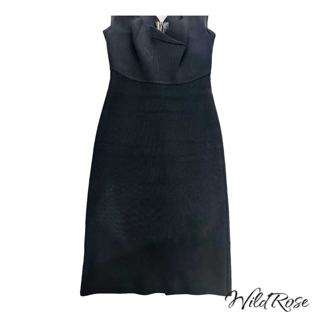 ROLAND MOURET Black Bodycon Fitted Sheath Dress S… - image 3