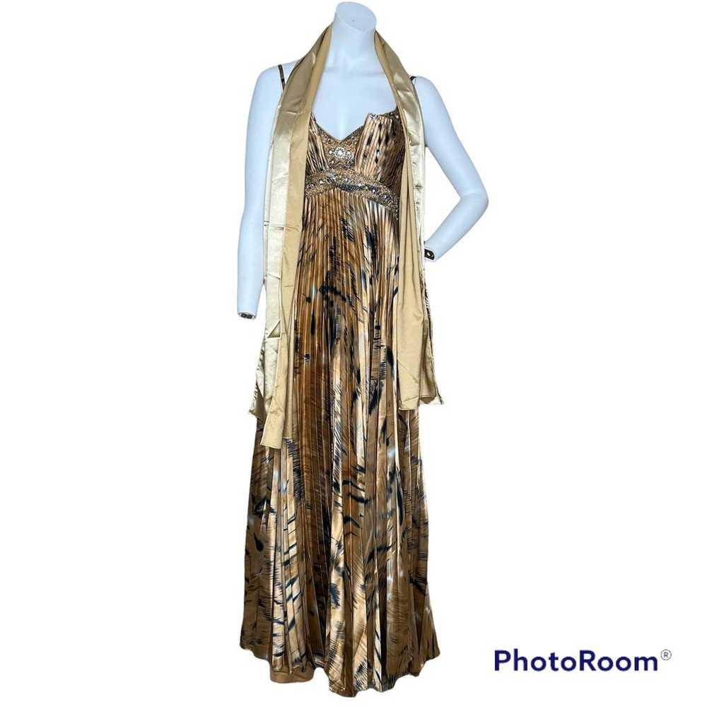 Formal Accordion Pleated Maxi Dress - image 1