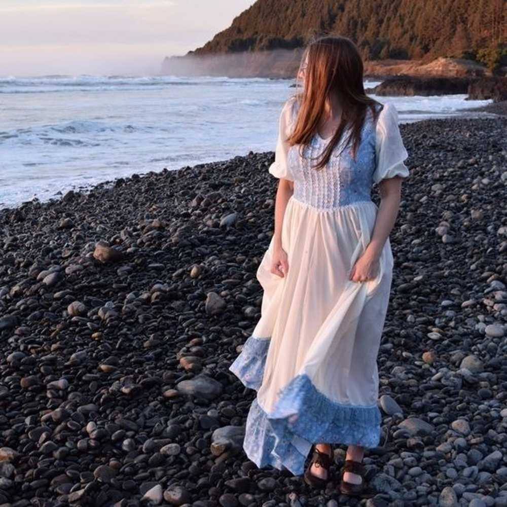 Handmade Gunne Sax Vintage Style Prairie Dress Bl… - image 12