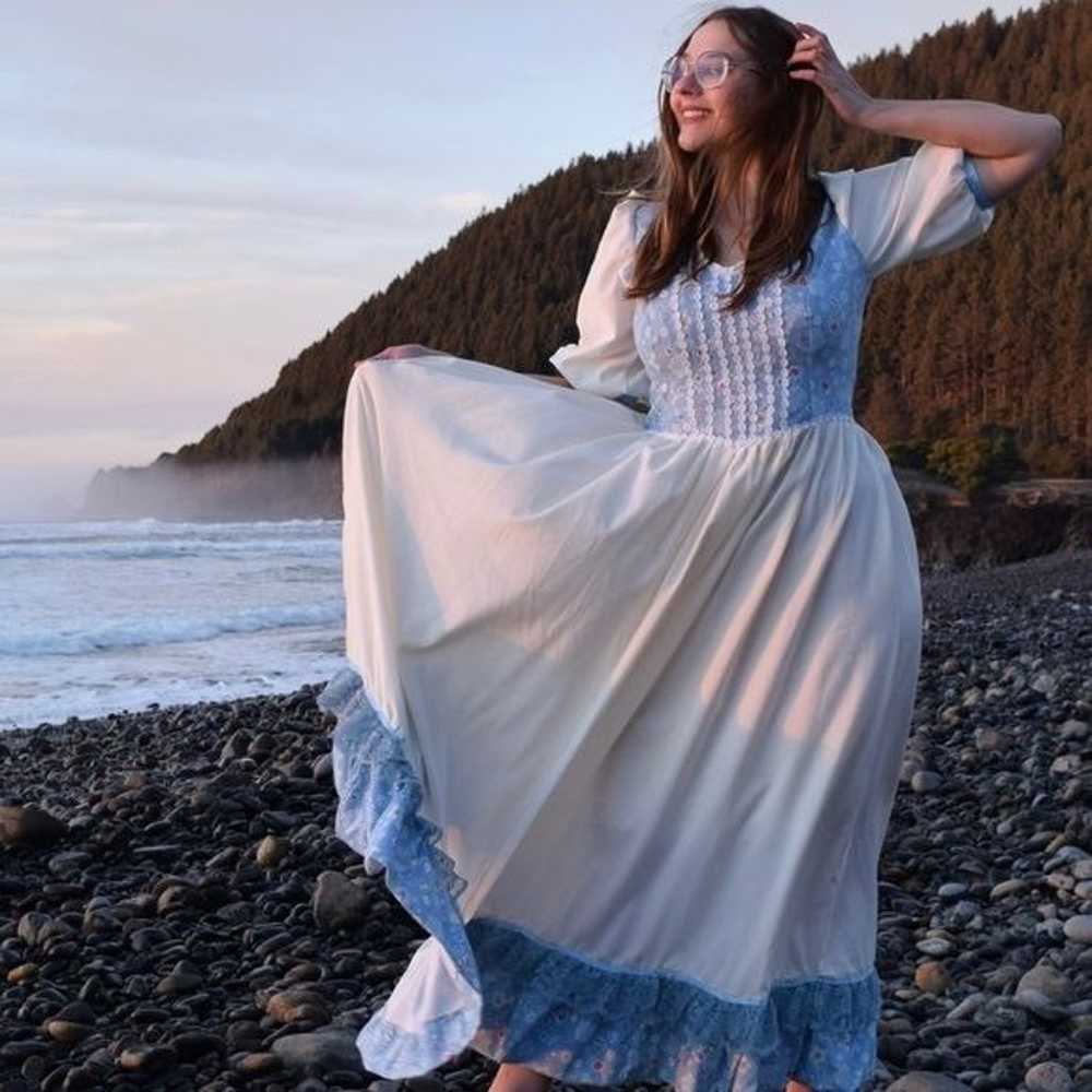 Handmade Gunne Sax Vintage Style Prairie Dress Bl… - image 1