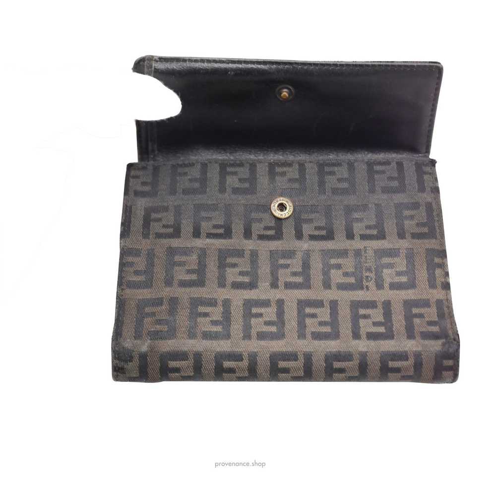 Fendi 🔴 Fendi Trifold Wallet - Mini FF Zucca - image 10