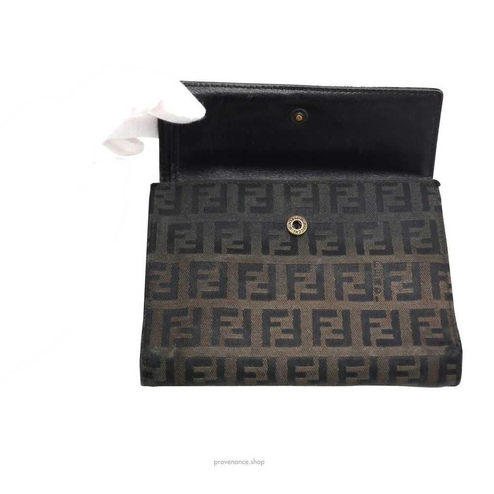 Fendi 🔴 Fendi Trifold Wallet - Mini FF Zucca - image 9