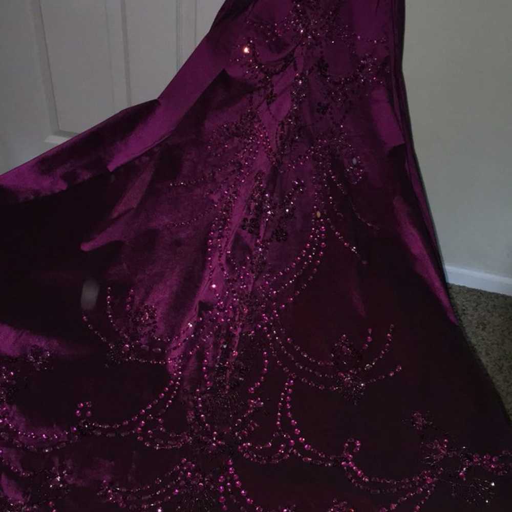 Mori Lee Halter Prom Dress W/ Train - image 4