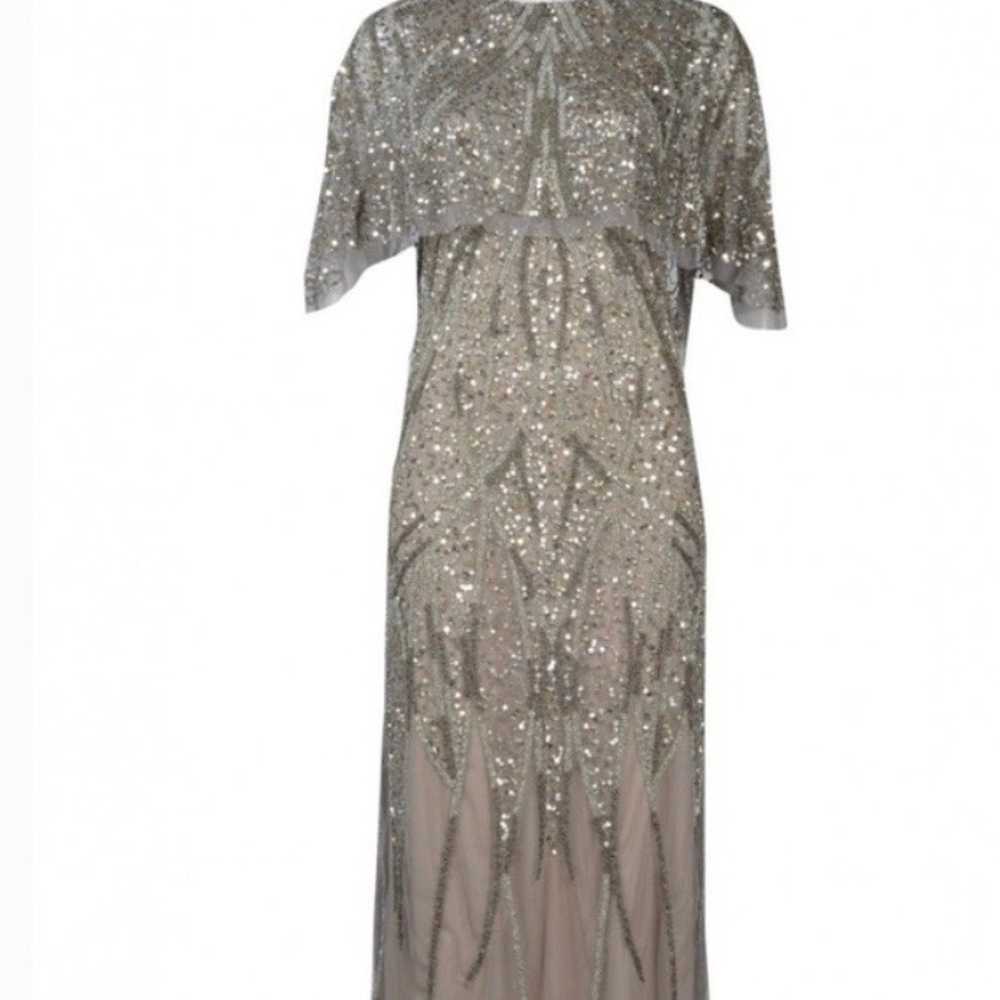 Adrianna Papell Platinum Beaded Dress - image 6