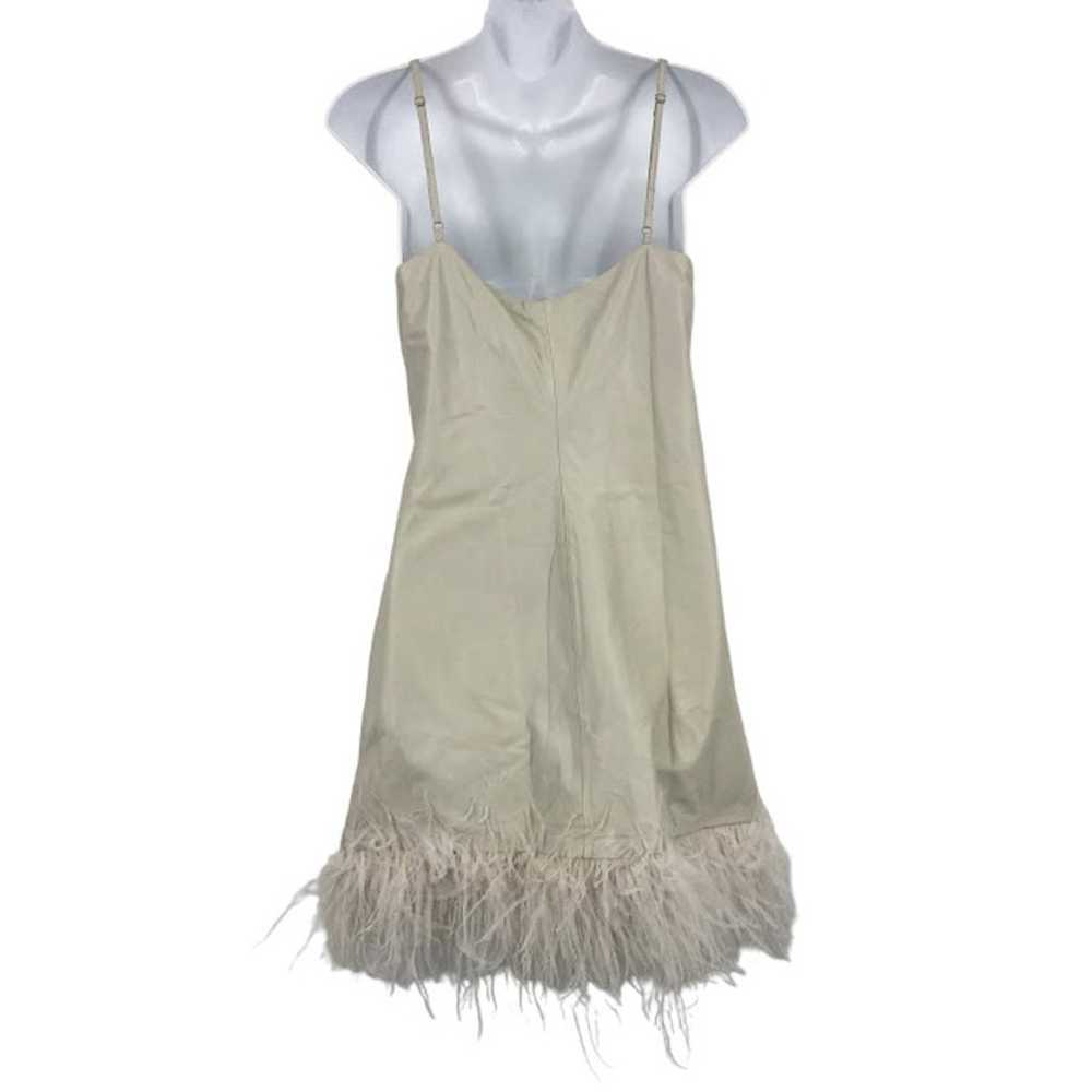 Lamarque Abella Leather Slip Dress XL Feather Tri… - image 3