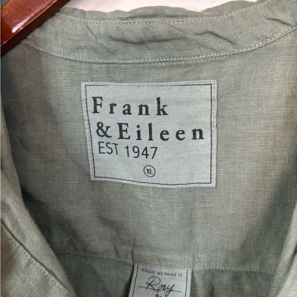 Frank & Eileen green 100% linen maxi rory shirt d… - image 3