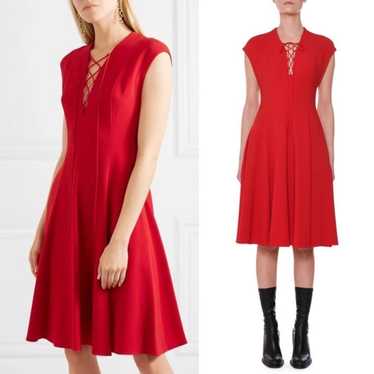 Stella McCartney red Caddy lace up fit n flare mi… - image 1