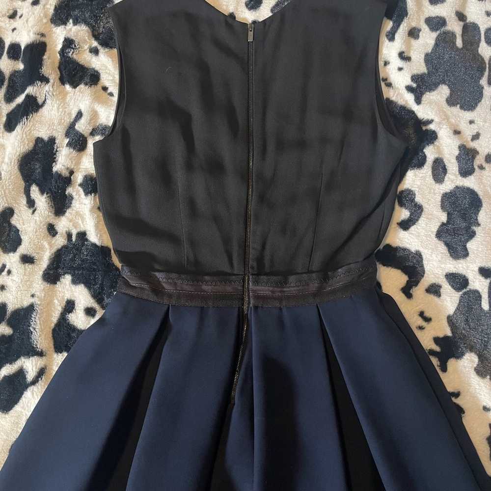 MIU MIU Black and Navy Pleated Formal Dress - image 8