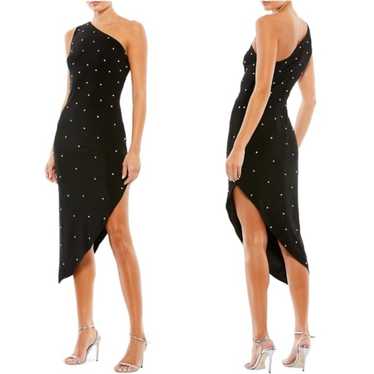 NWOT MAC DUGGAL Ieena Asymmetric Rhinestone Embel… - image 1