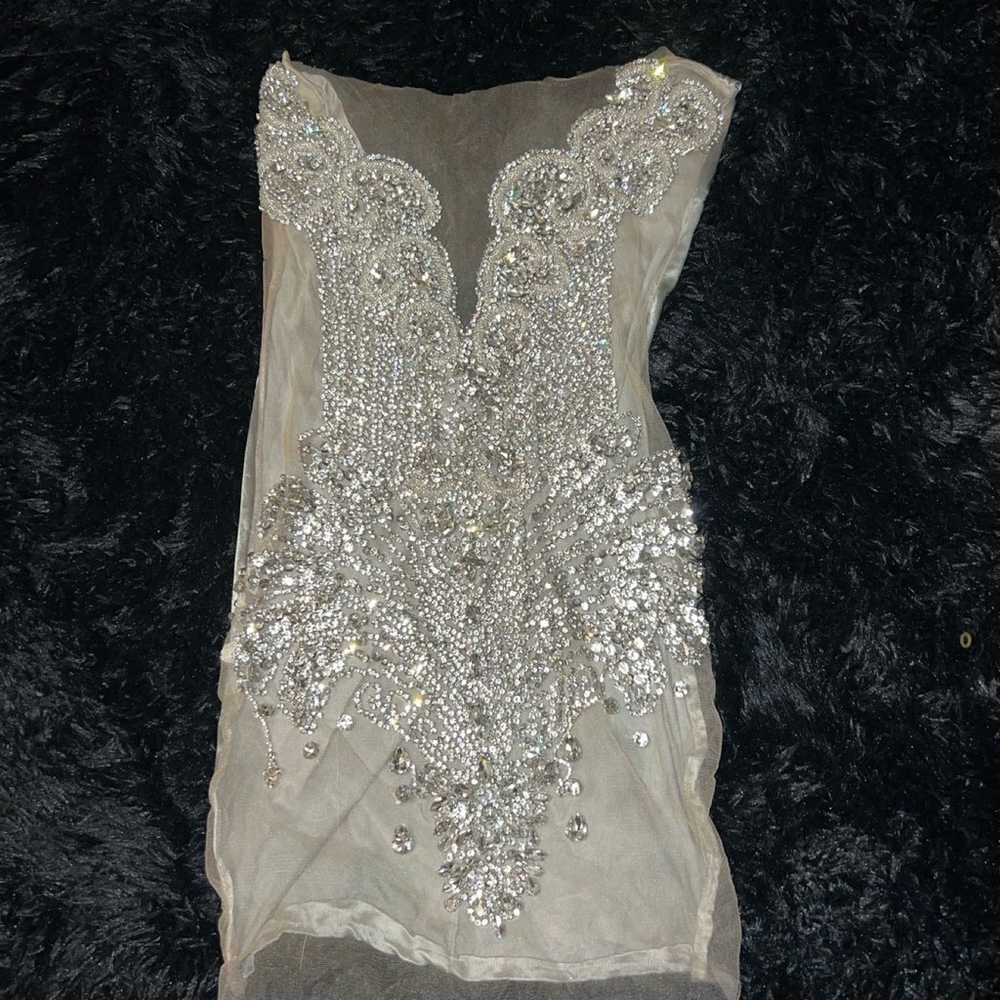 Rhinestone custom made dress - image 1