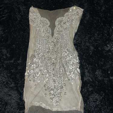 Rhinestone custom made dress - image 1