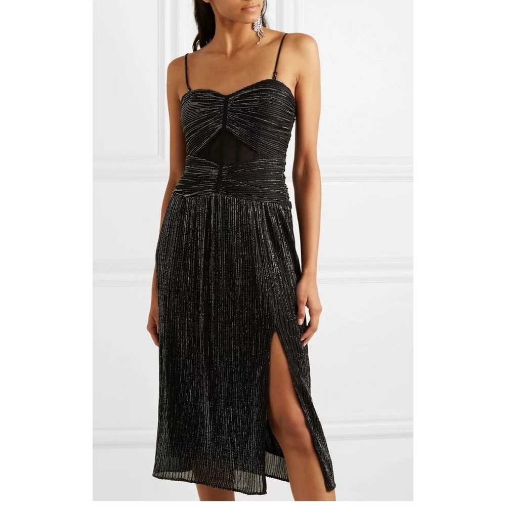 $660 Jonathan Simkhai Womens Black Ruched Plisse … - image 3