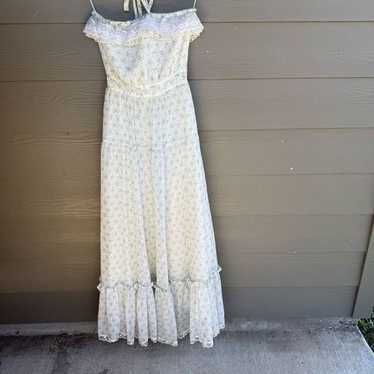 Gunne Sax 1970 vintage rare halter prairie dress - image 1