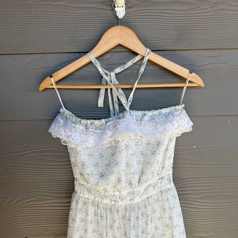 Gunne Sax 1970 vintage rare halter prairie dress - image 2