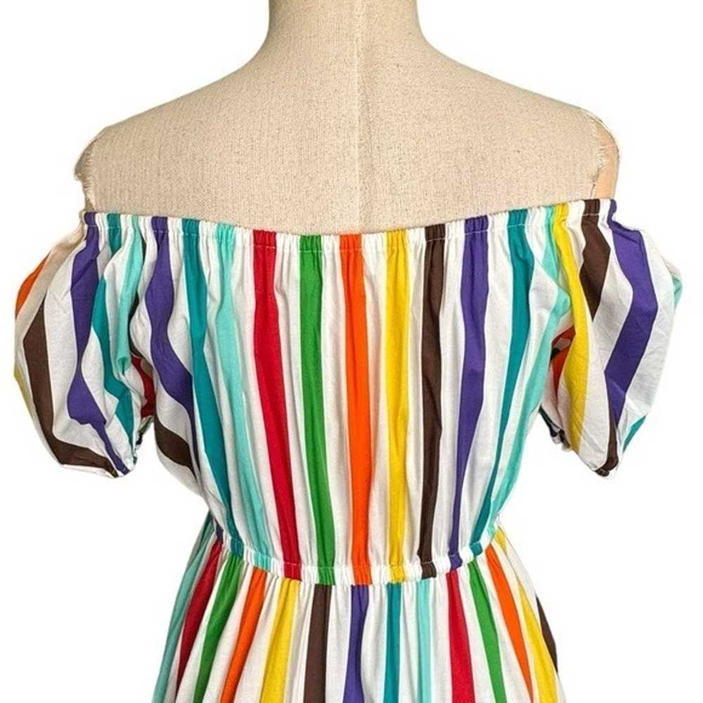 Caroline Constas Bardot Off Shoulder Striped Voil… - image 10