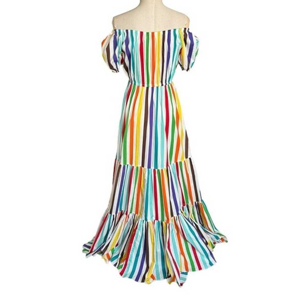 Caroline Constas Bardot Off Shoulder Striped Voil… - image 9