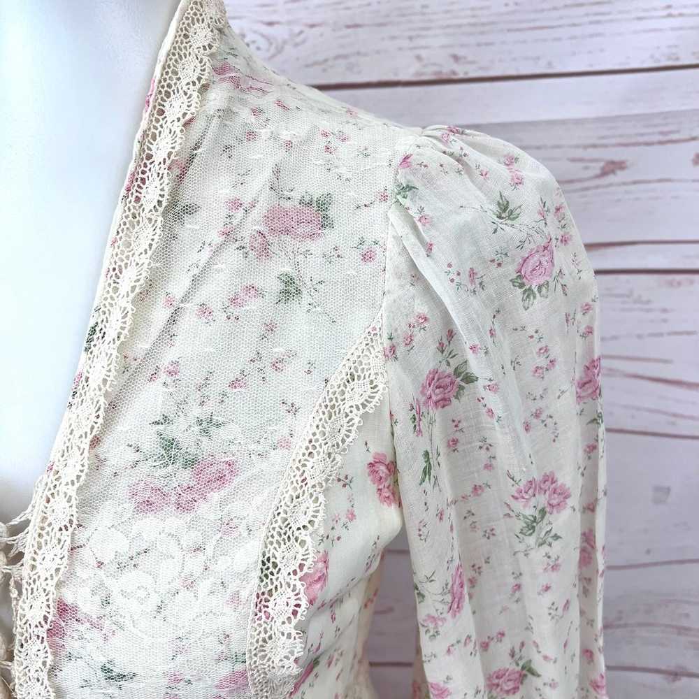 Vintage Gunne Sax Cottagecore Floral Lace Voile J… - image 10