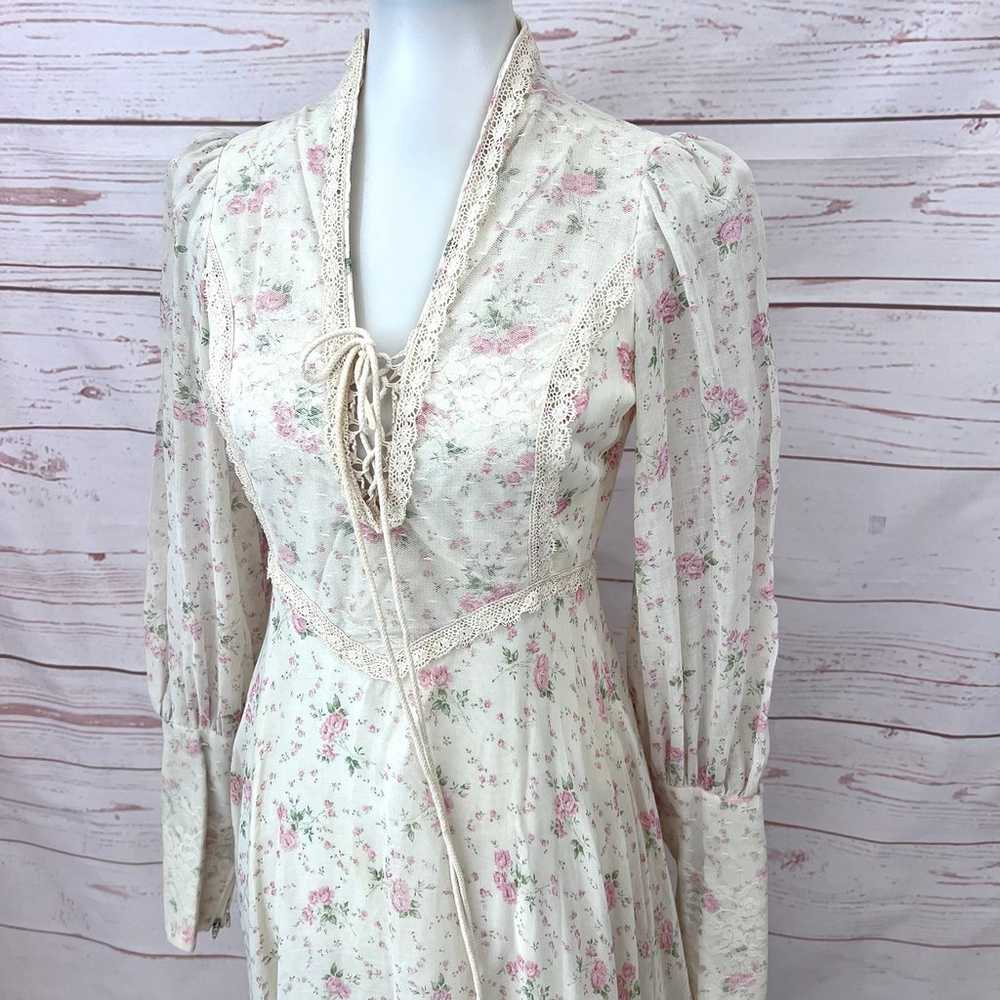 Vintage Gunne Sax Cottagecore Floral Lace Voile J… - image 9