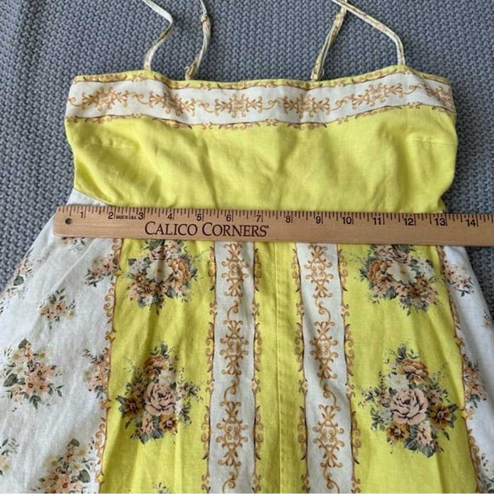 Alémais Catalina Yellow Midi Dress US Size 6 - image 10