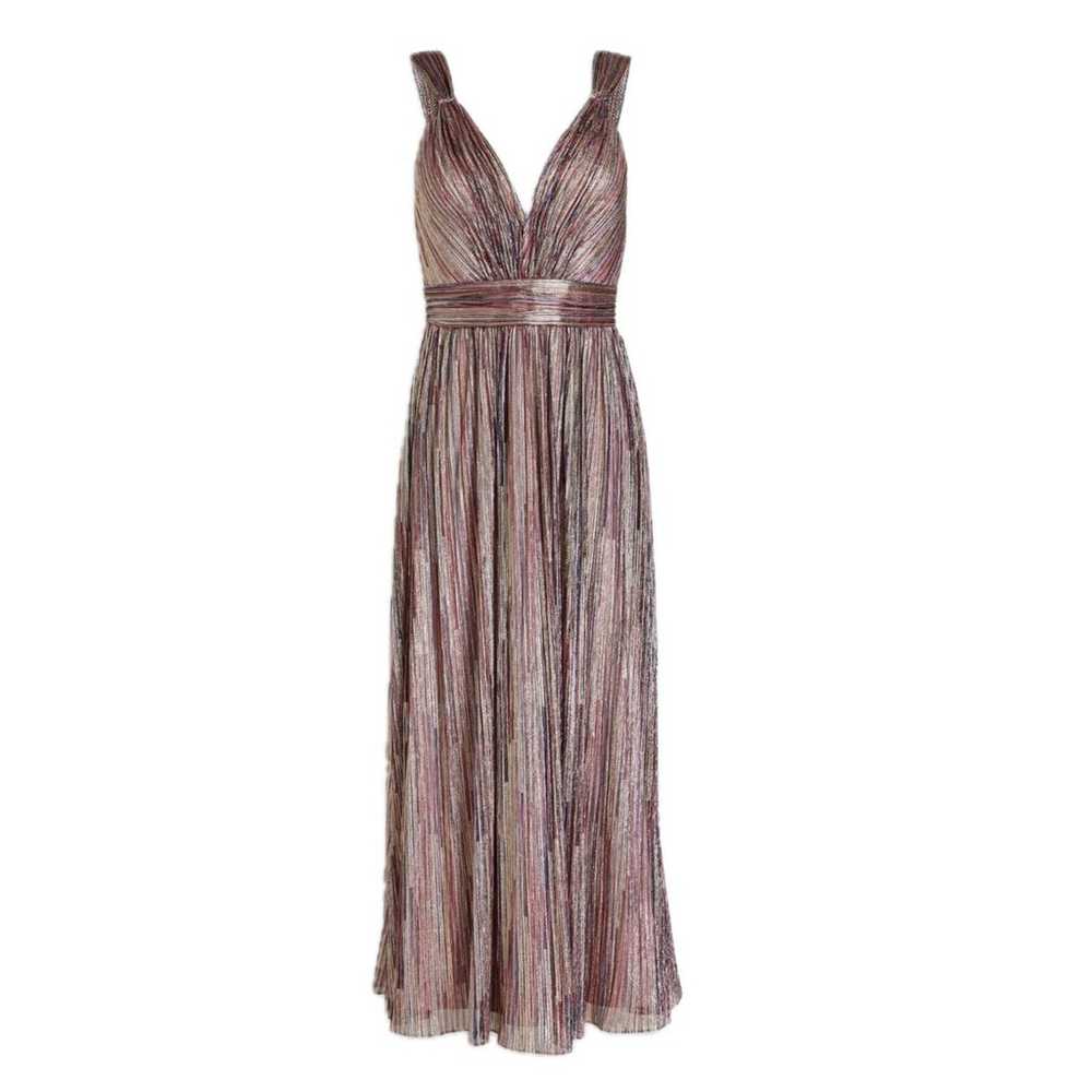 CATHERINE DEANE Niya Pleated Metallic Dress Sz 6 - image 5