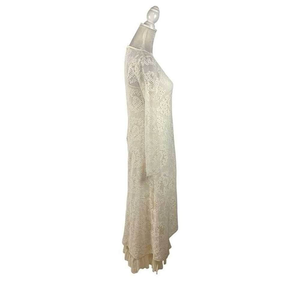 Johnny Was Jade Cream Lace Maxi Dress Long Sleeve… - image 9