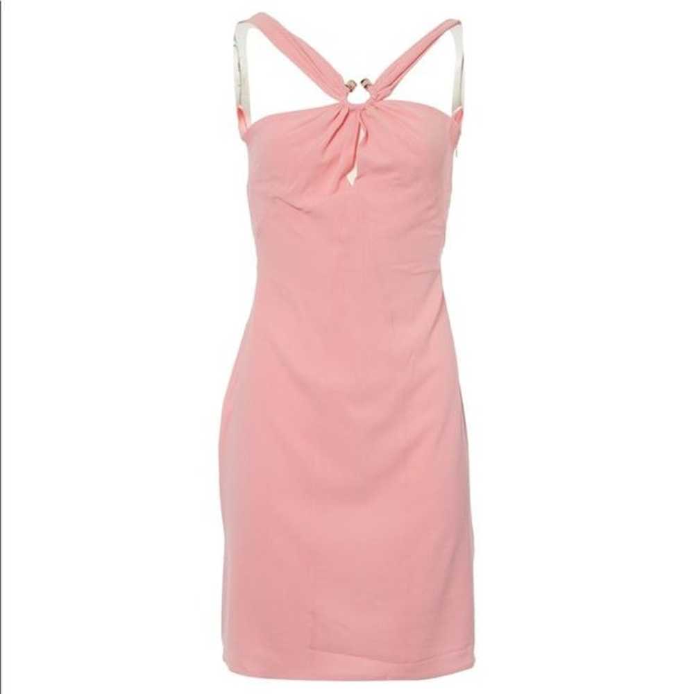 Versace pink silk mini dress 10 UK - image 1