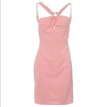 Versace pink silk mini dress 10 UK - image 1