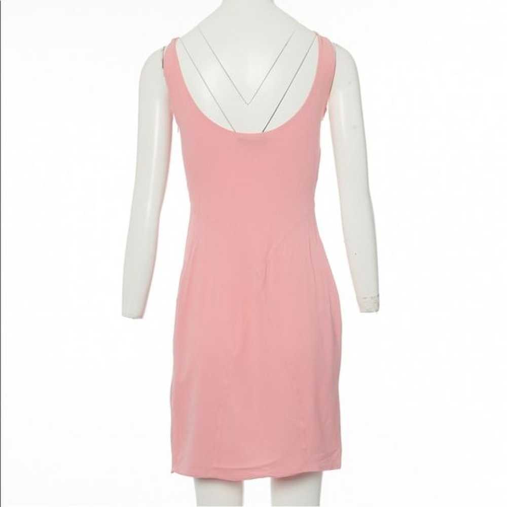 Versace pink silk mini dress 10 UK - image 3