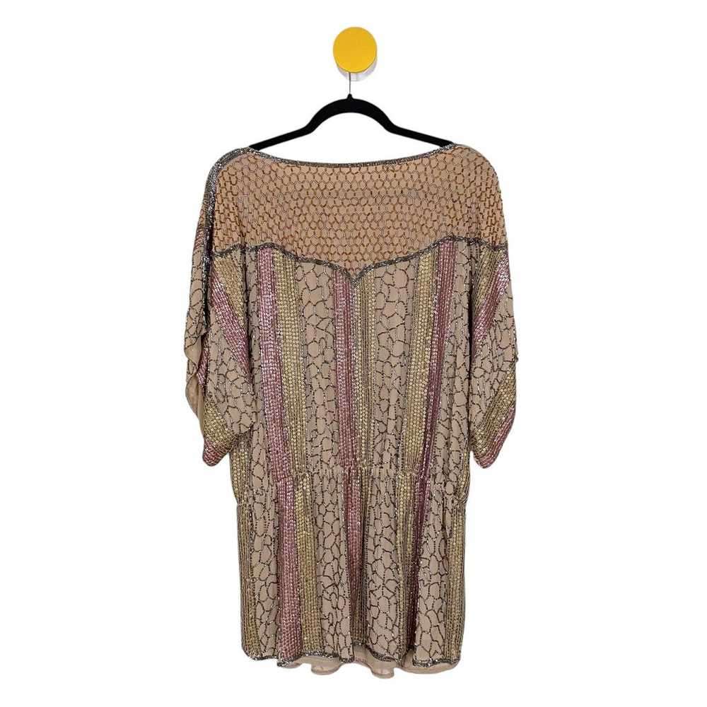 Parker Silk Beaded Tunic MIni Dress Holiday Desig… - image 3