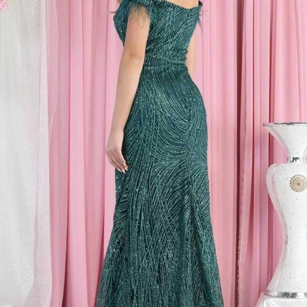 Green Sequin Prom Dress - image 2