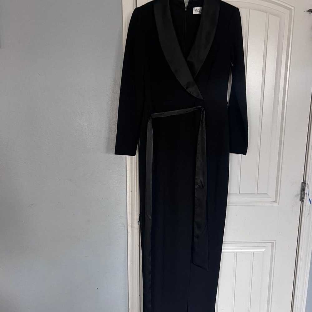 Eliza J  V Neck Tuxedo Faux Wrap Gown size 8 new - image 5