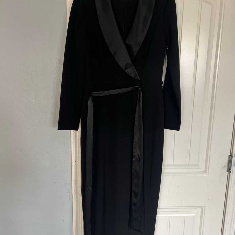 Eliza J  V Neck Tuxedo Faux Wrap Gown size 8 new - image 6