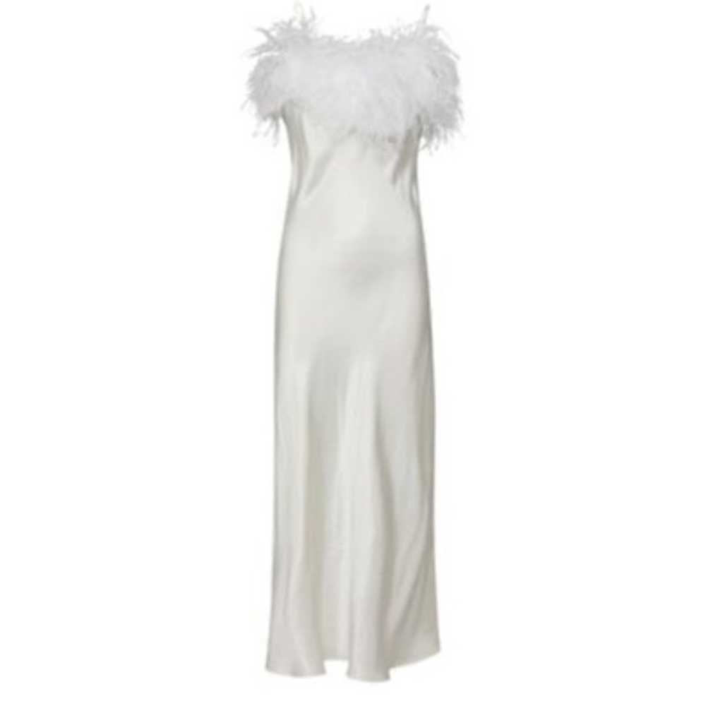 NWOT SLEEPER Boheme WHITE Slip Dress with Feather… - image 3