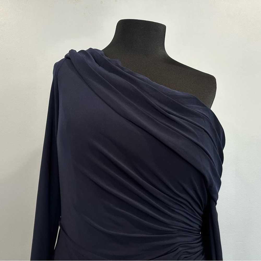 Mac Duggal 12231 Navy Blue Off The Shoulder Jerse… - image 3