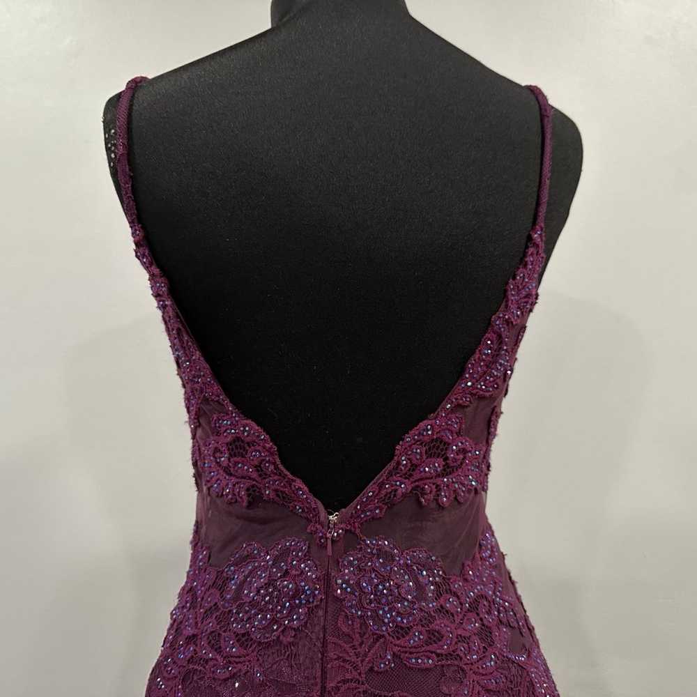 La Femme 27464 Purple Lace Gown 10 - image 5