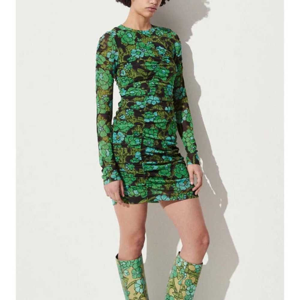 RACHEL COMEY Gant Floral Ruched Mini Dress Medium - image 1