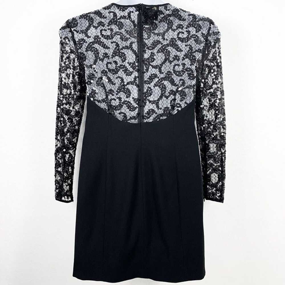 Escada Couture 40 Dress Wool Sequin Lace Black Lo… - image 2