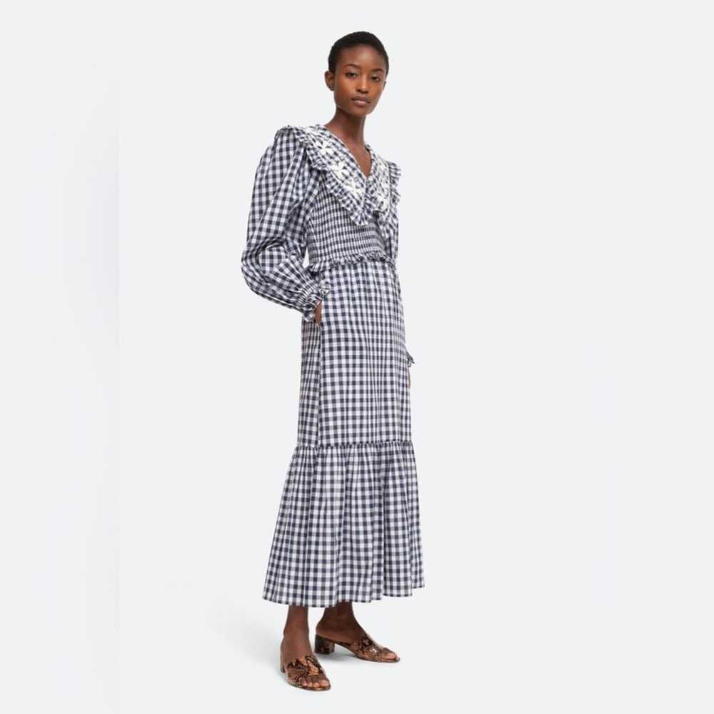 Sea New York Gina Gingham Collar Maxi Dress size … - image 1