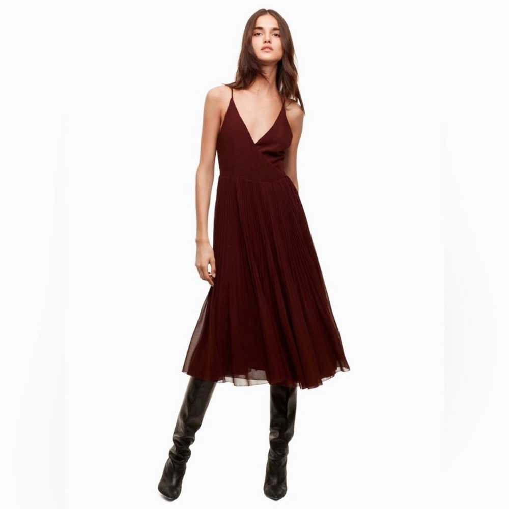 Aritzia Wilfred Beaune Burgundy Dress sz Large AS… - image 4