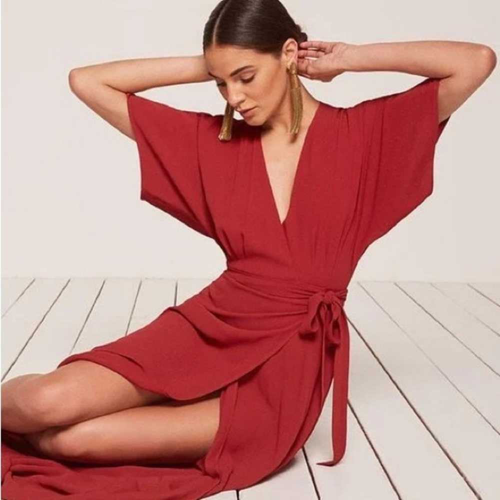 REFORMATION Winslow Dress In Red - image 5