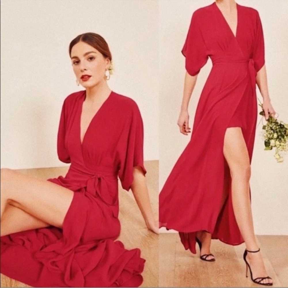 REFORMATION Winslow Dress In Red - image 6